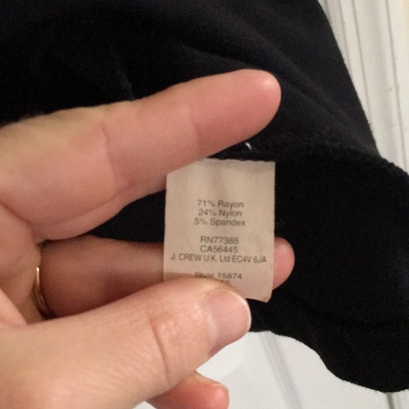 J.crew black knit fit and flare dress good used - Picture 3 of 3